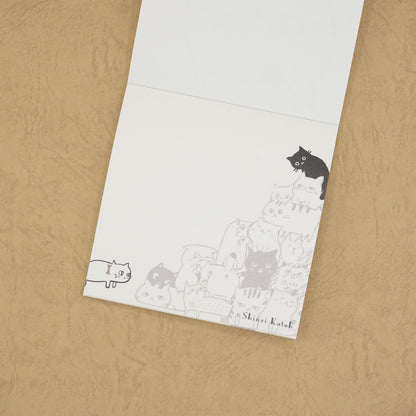 Shinzi Katoh - Memo Pad - Cat Hill - Pink