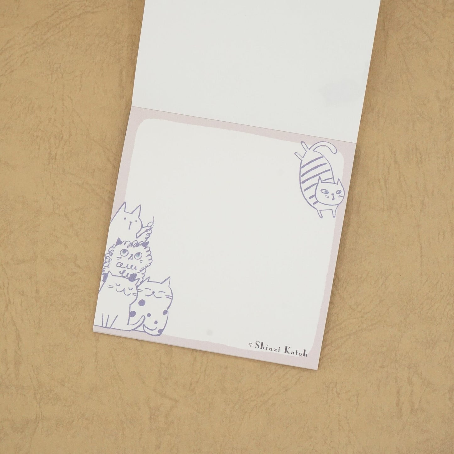 Shinzi Katoh - Memo Pad - Cat Hill - Pink
