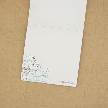 Shinzi Katoh - Memo Pad - Cat Hill - Yellow