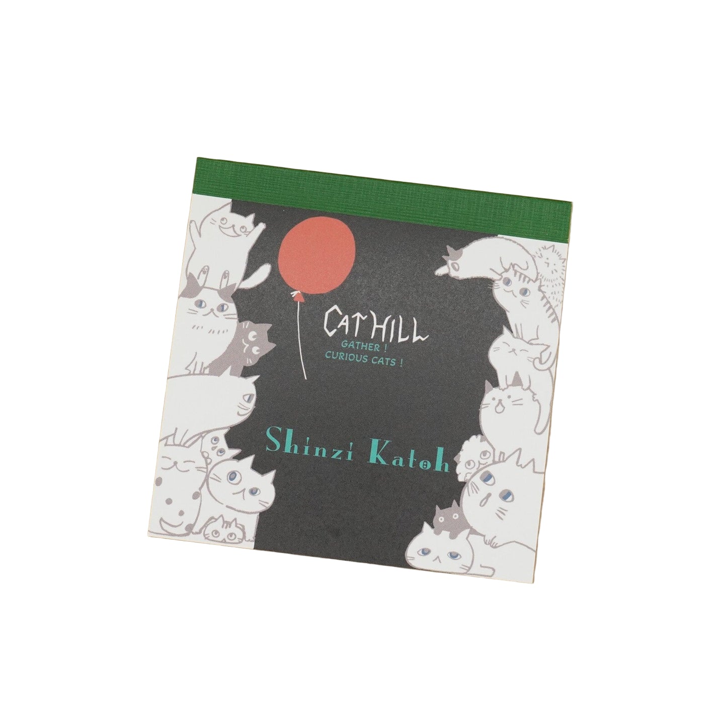 Shinzi Katoh - Memo Pad - Cat Hill - Black