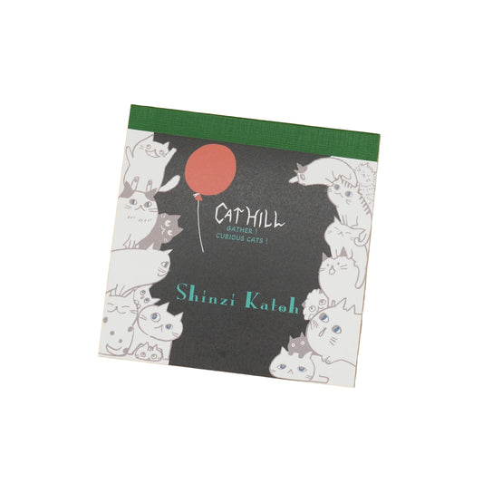 Shinzi Katoh - Memo Pad - Cat Hill - Black