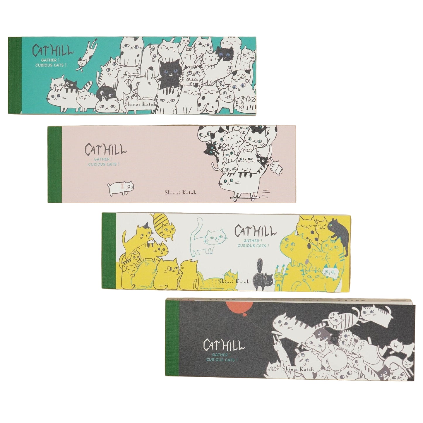 Shinzi Katoh - Notepad - Cat Hill - Pink
