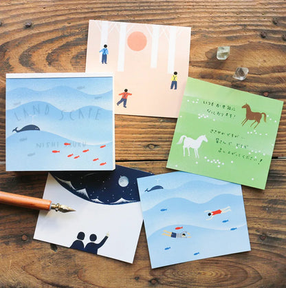 Cozyca - Block Memo Pad - Nishi Shuku - Landscape