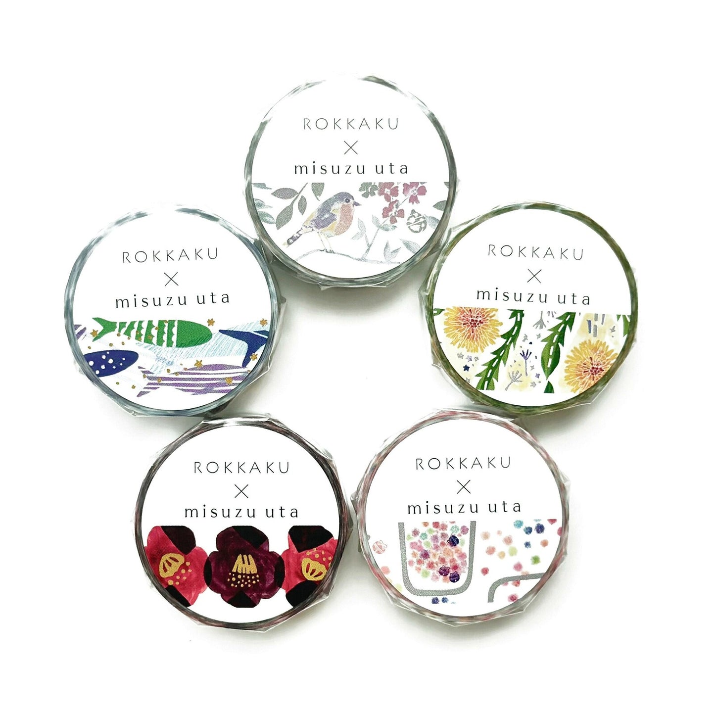 Rokkaku x Misuzu Uta - Foil-Stamped Washi Tape - Big Catch
