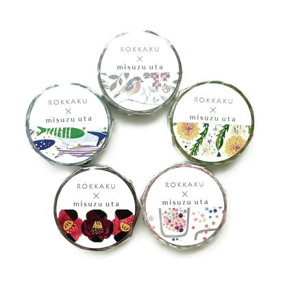 Rokkaku x Misuzu Uta - Foil-Stamped Washi Tape - Big Catch
