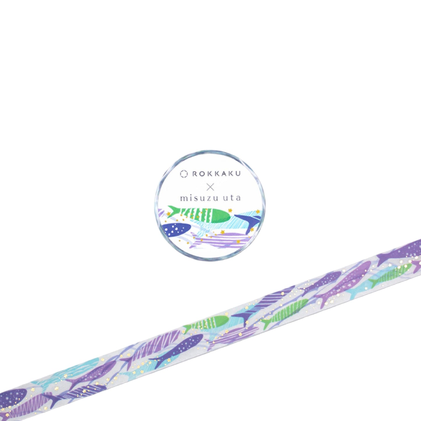 Rokkaku x Misuzu Uta - Foil-Stamped Washi Tape - Big Catch