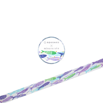 Rokkaku x Misuzu Uta - Foil-Stamped Washi Tape - Big Catch