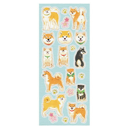 Chikyu Greetings - Sticker Sheet - Shiba Inu