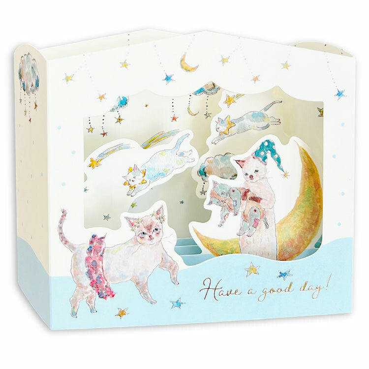Foil-Stamped 3D Greeting Card - Tocorocomugi -Star (Have a Good Day!)