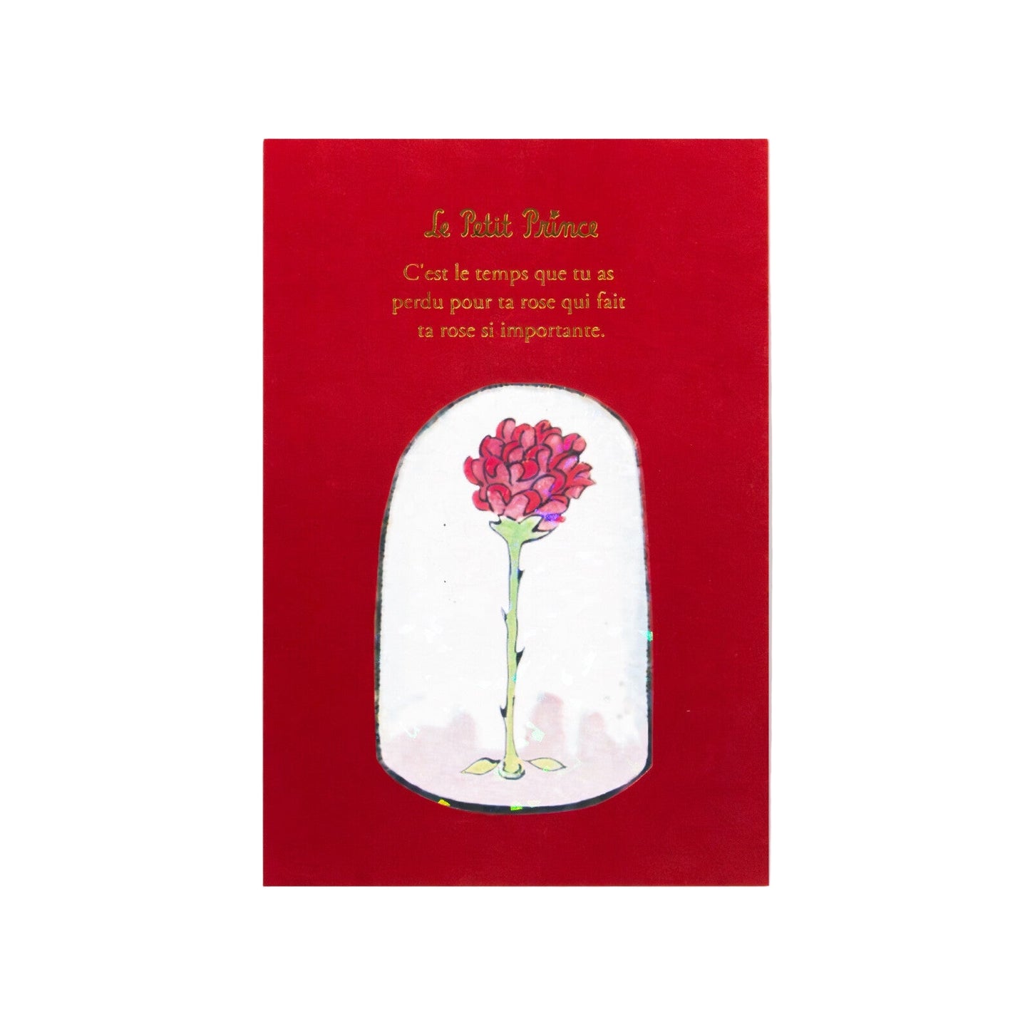 The Little Prince - The Rose - Foil-Stamped Postcard
