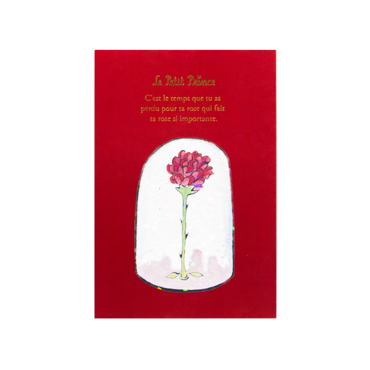The Little Prince - The Rose - Foil-Stamped Postcard
