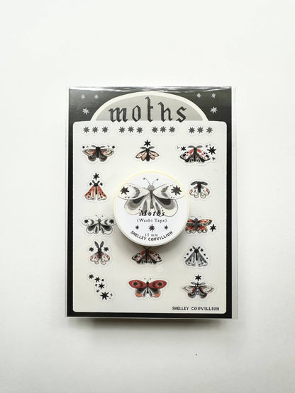 Book Moth Press- Stickers - Moths