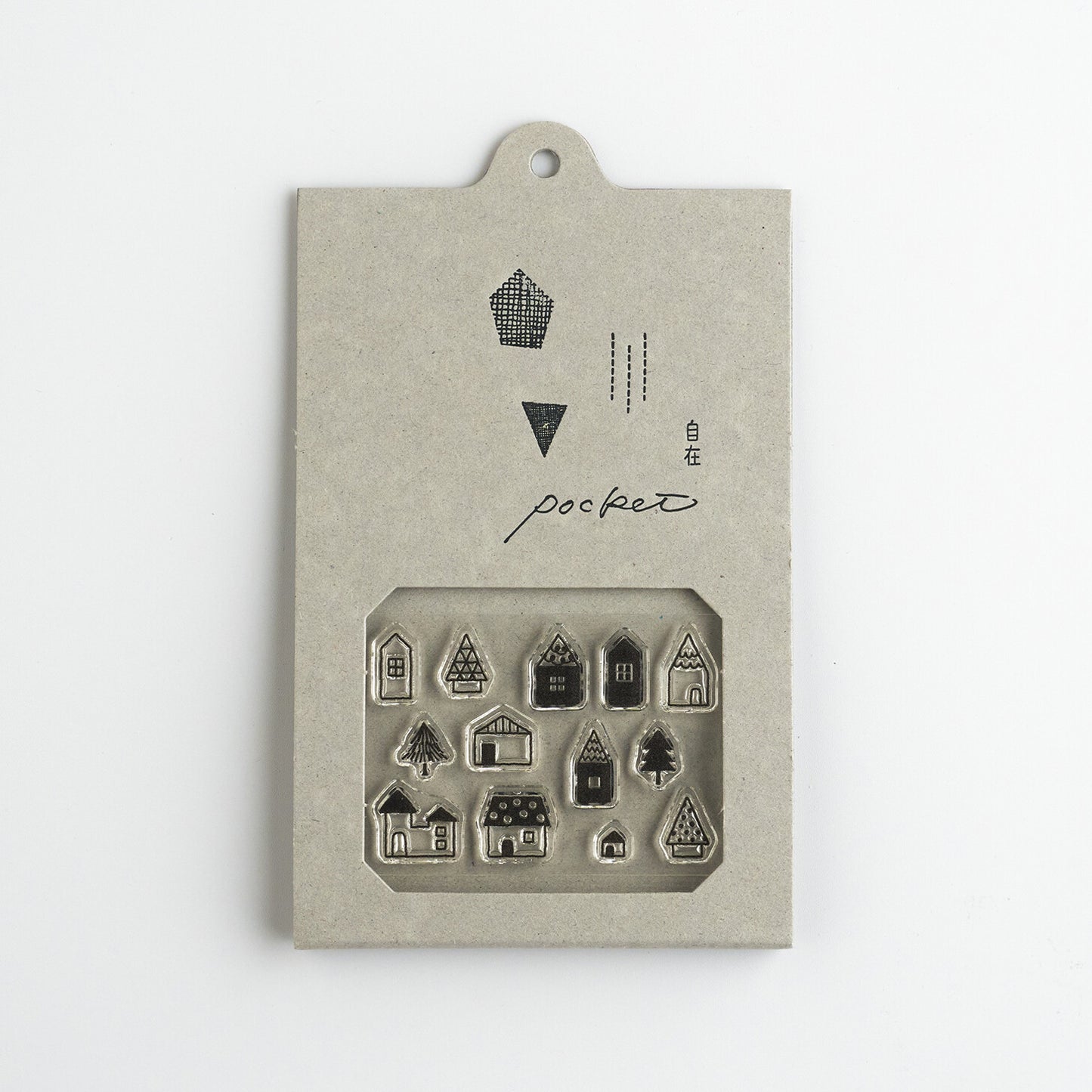 mizushima - JIZAI Clear Stamp Pocket Series - Houses 01