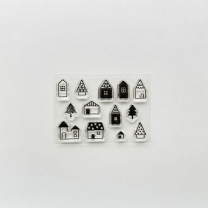 mizushima - JIZAI Clear Stamp Pocket Series - Houses 01