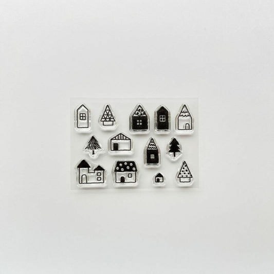 mizushima - JIZAI Clear Stamp Pocket Series - Houses 01