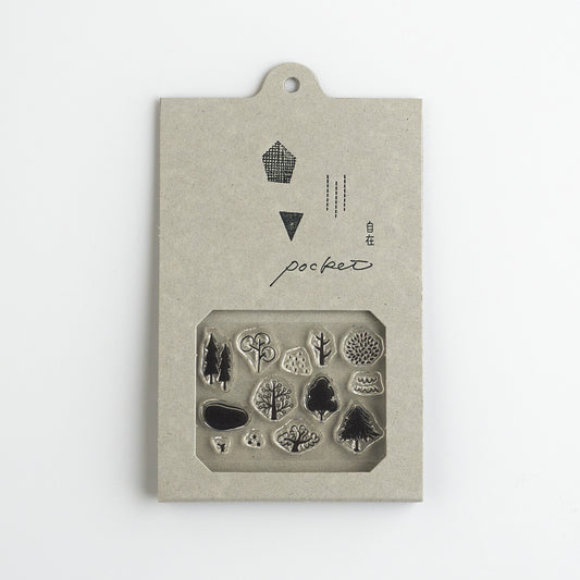 mizushima - JIZAI Clear Stamp Pocket Series - Trees 02