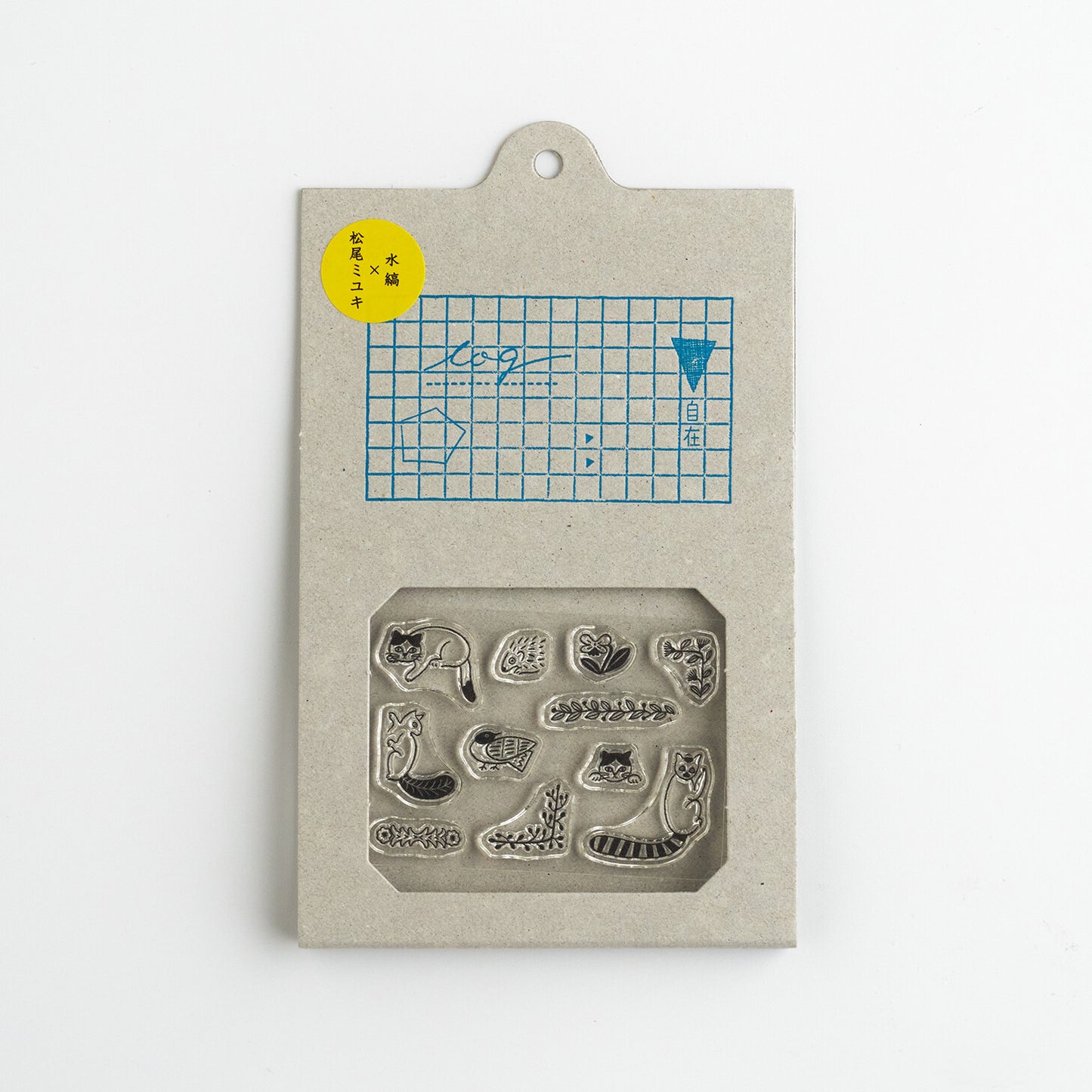 Matsuo Miyuki × mizushima - JIZAI Clear Stamp Log Series - Techo Moriage-Tai (Small Animals)