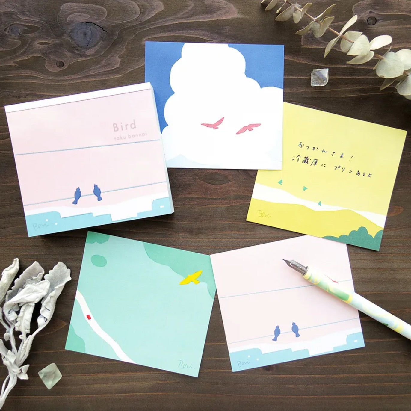 Cozyca - Block Memo Pad - Taku Bannai - Bird