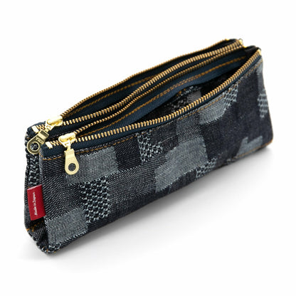 Luddite - Denim Bendy Pen Case - Patchwork