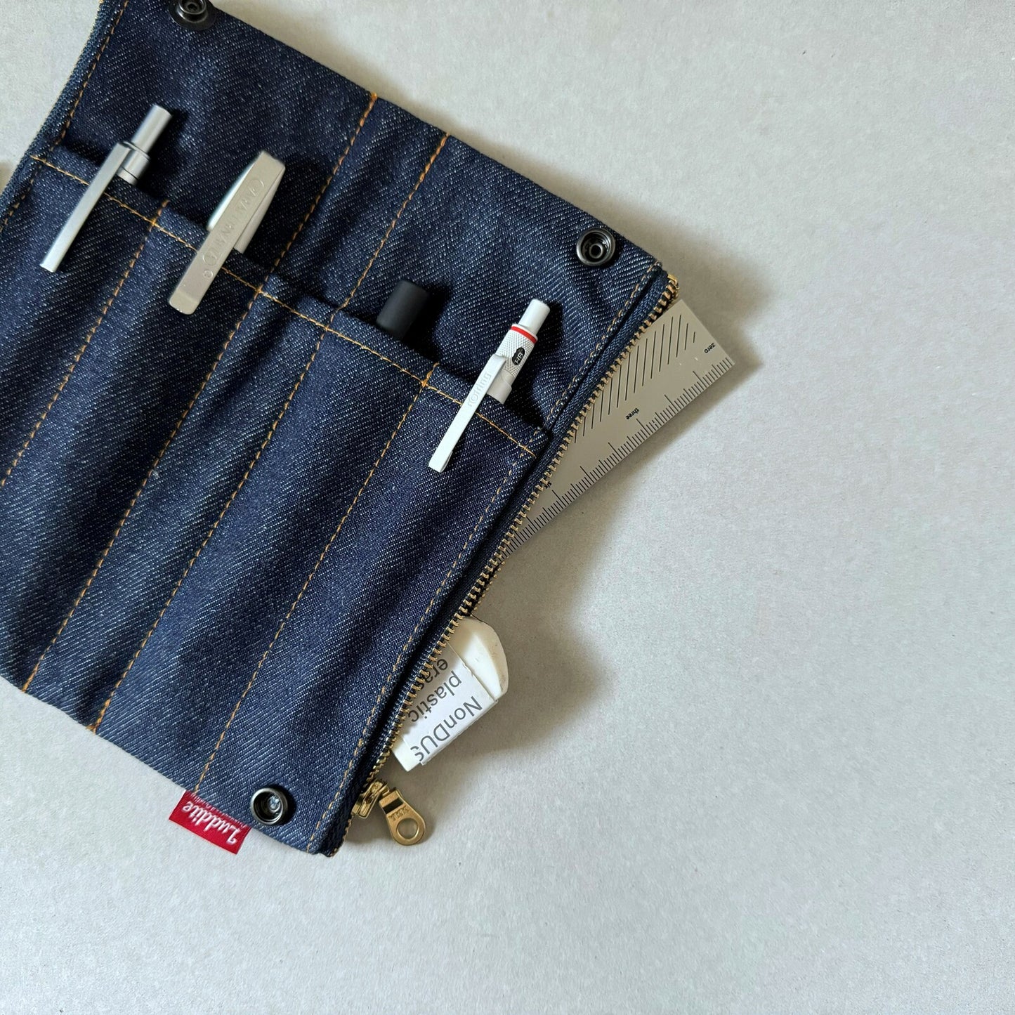 Luddite - Denim Bendy Pen Case - Patchwork