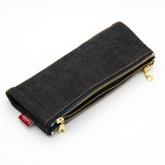 Luddite - Denim Bendy Pen Case - Black Denim