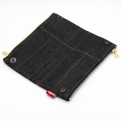 Luddite - Denim Bendy Pen Case - Black Denim