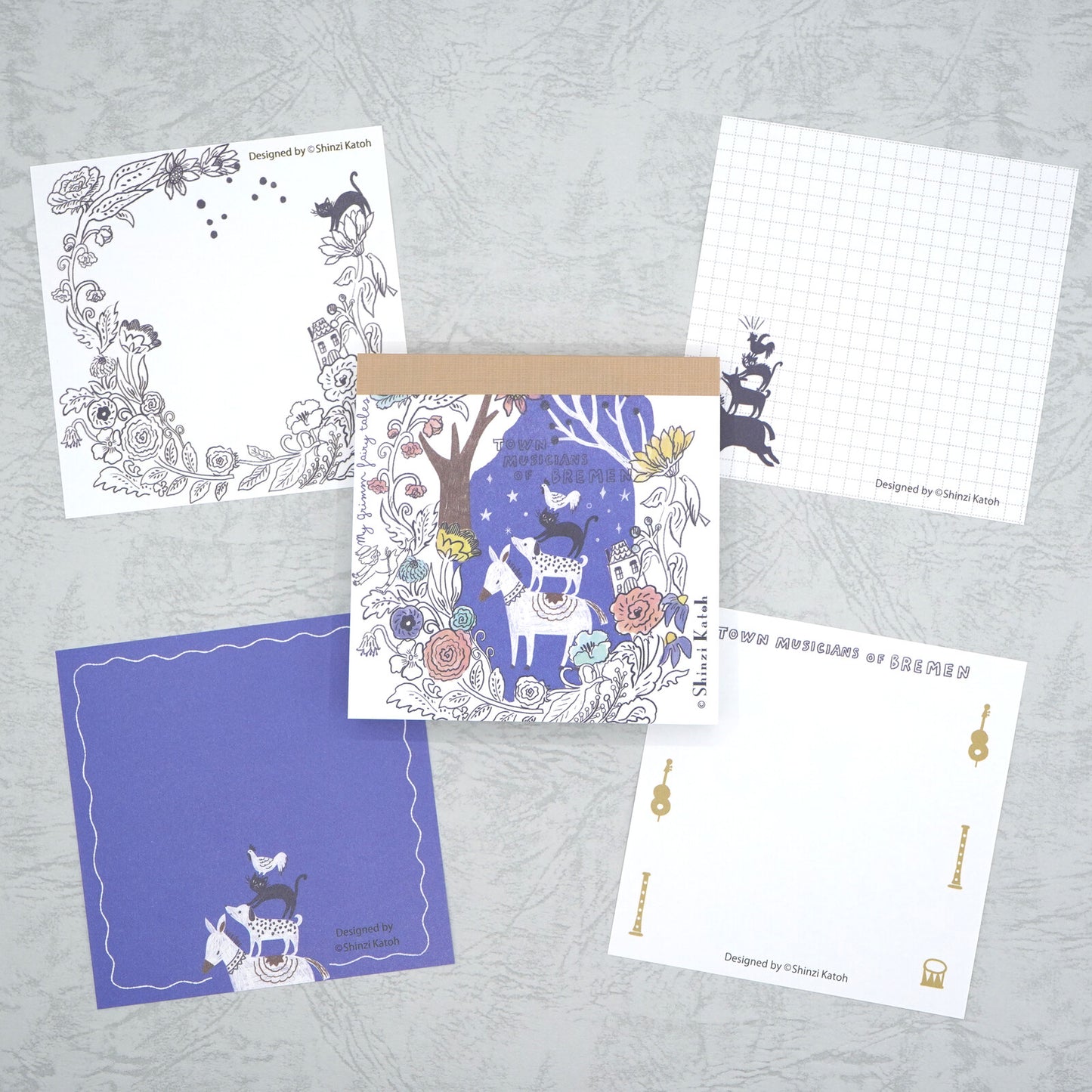 Shinzi Katoh - Memo Pad - Grimm's Fairy Tales - The Town Musicians of Bremen