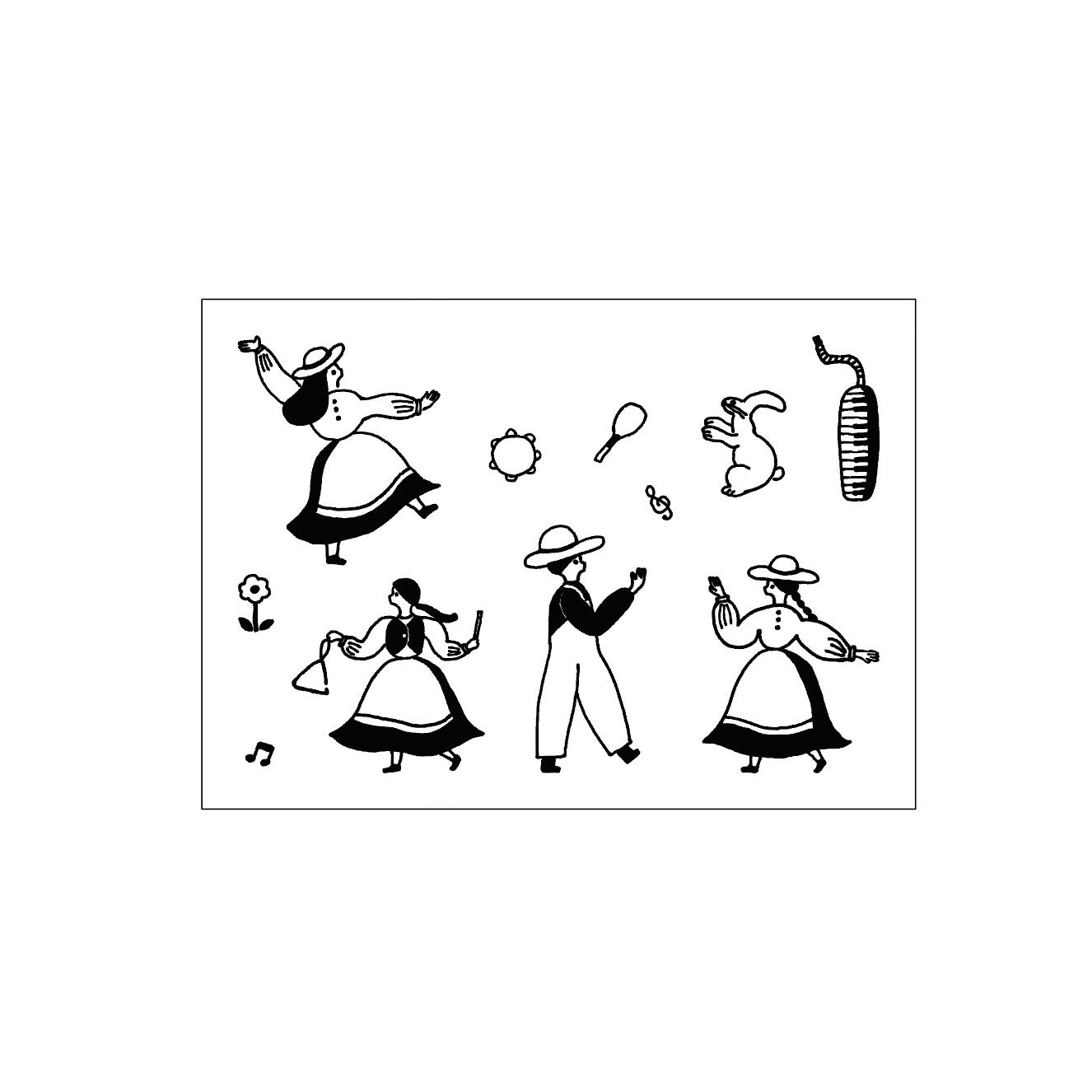 Necktie × mizushima - JIZAI Clear Stamp Pocket Series - Let's Dance!