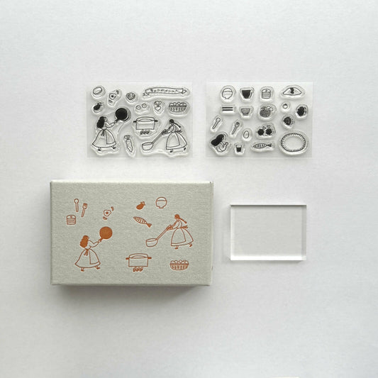 Necktie × mizushima - JIZAI Clear Stamp Box Set - Everyday Meals