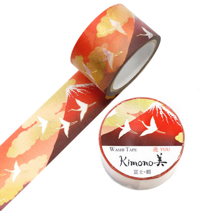 SAIEN - Foil-Stamped Washi Tape - Kimono Series - Tsuru