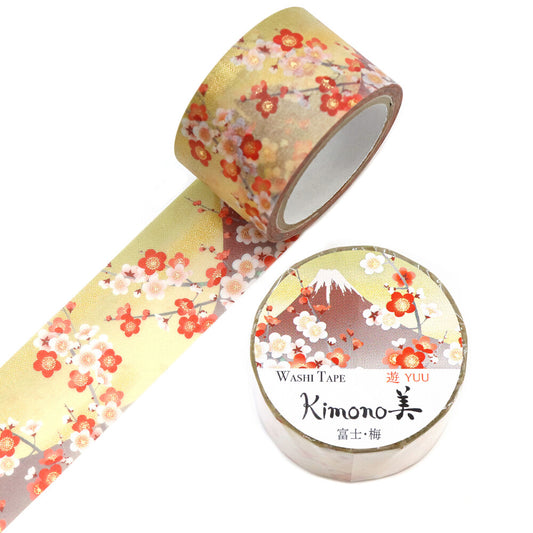 SAIEN - Foil-Stamped Washi Tape - Kimono Series - Plum