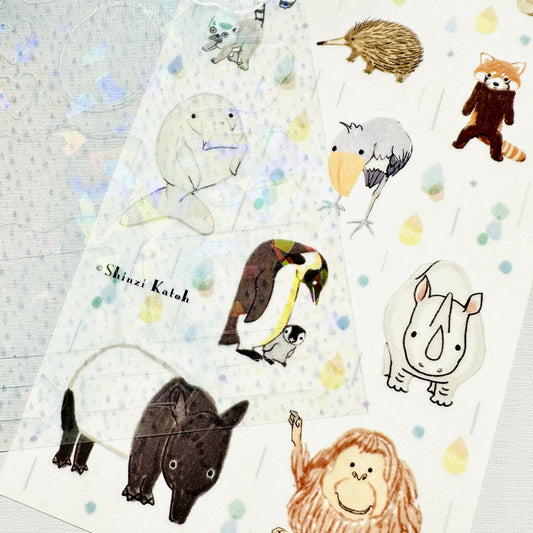 SEAL-DO Shinzi Katoh Holographic Stickers - Teary Rain x Endangered Species