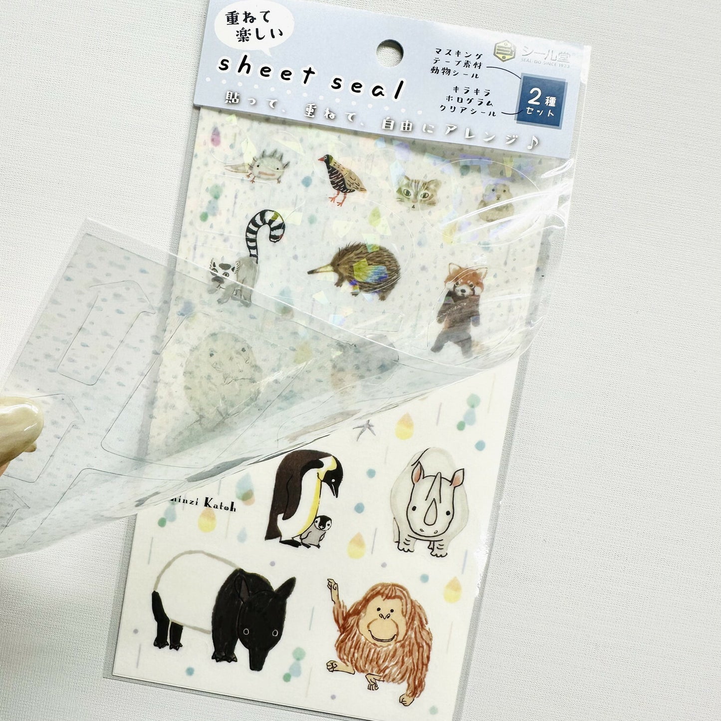 SEAL-DO Shinzi Katoh Holographic Stickers - Teary Rain x Endangered Species