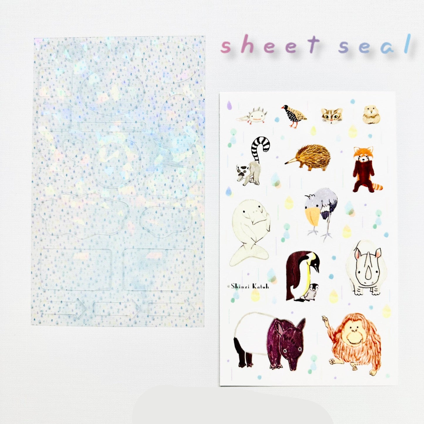 SEAL-DO Shinzi Katoh Holographic Stickers - Teary Rain x Endangered Species