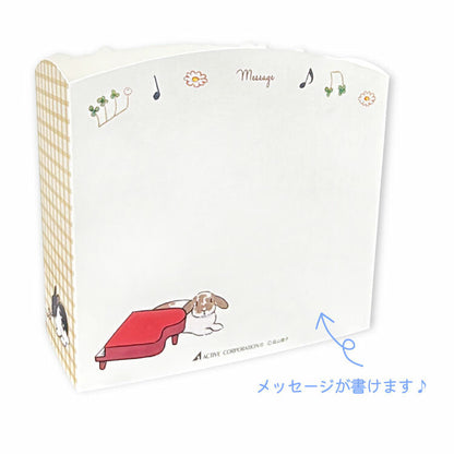 Foil-Stamped 3D Greeting Card - Schinako Moriyama - Rabbits and Music (Happy Birthday)