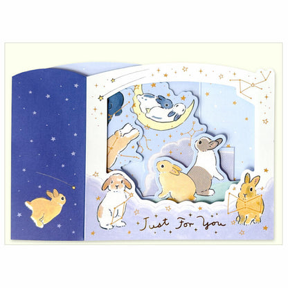 Foil-Stamped 3D Greeting Card - Schinako Moriyama - Starry Sky (Just For You)