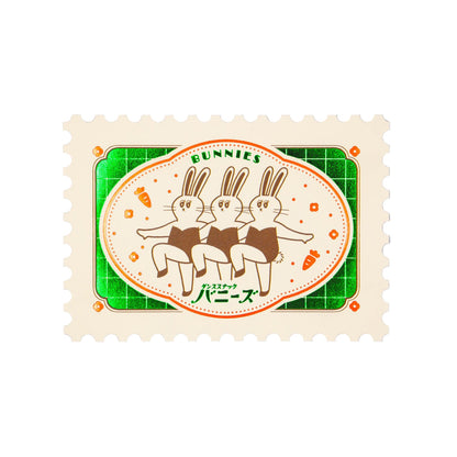 OB1 - Foil-Stamped Postcard - Bunnies