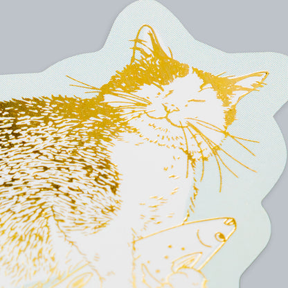 Rokkaku - Cat Art Collection - Cat Sticker - Happiness