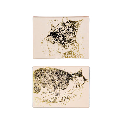 Rokkaku - Cat Art Collection - Mini Memo Box - Pink