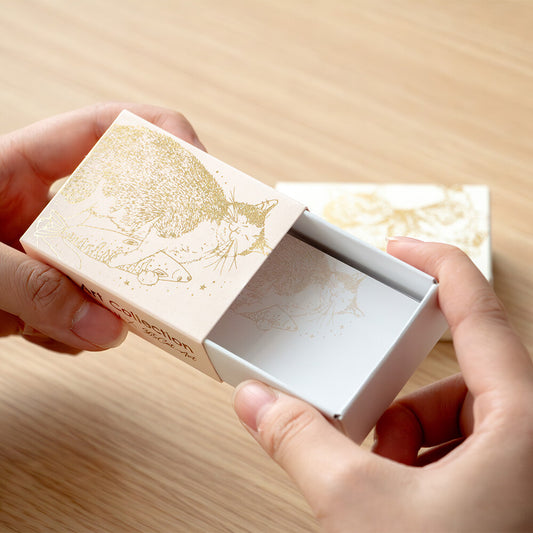 Rokkaku - Cat Art Collection - Mini Memo Box - Pink