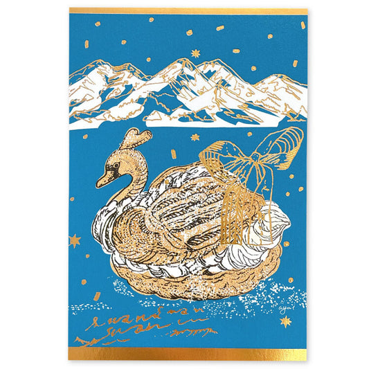 Foil-Stamped Postcard - Aya Inoue - Choux Swan
