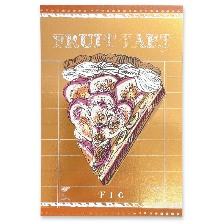 Foil-Stamped Postcard - Aya Inoue - Fruit Tart
