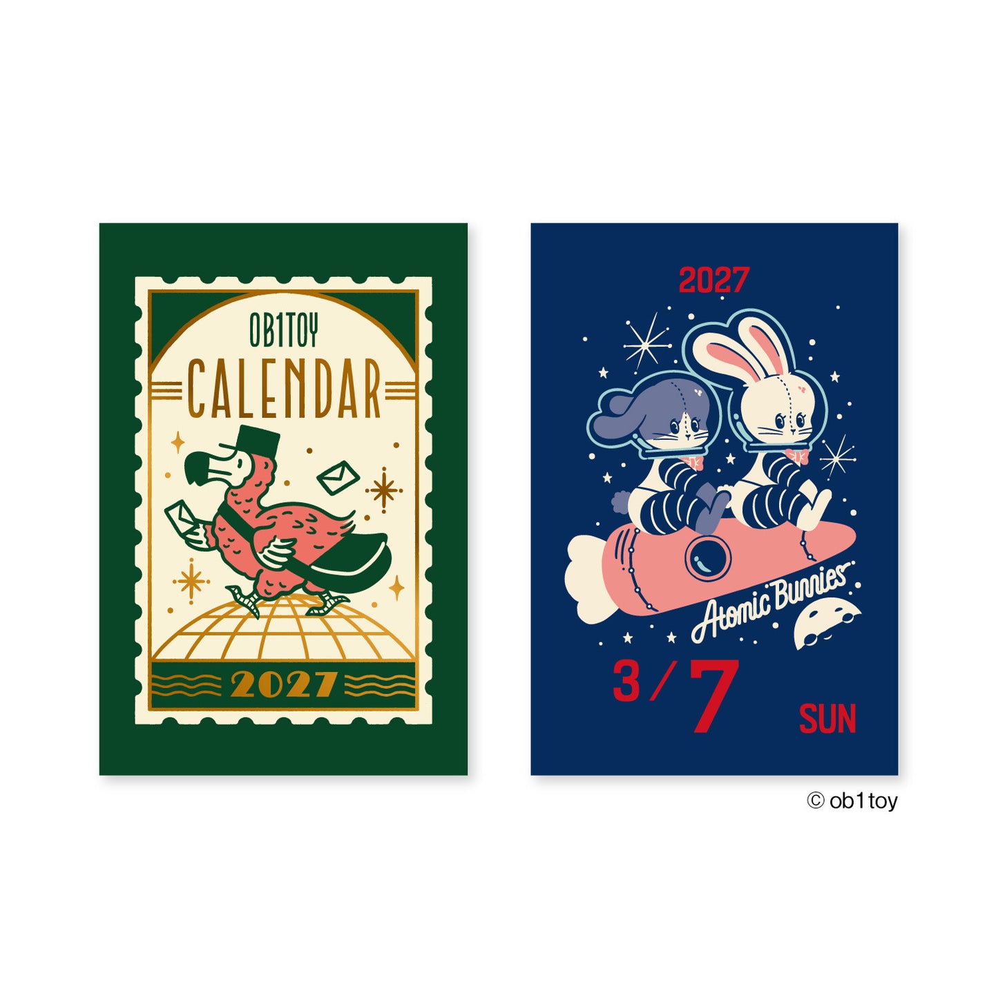 OB1TOY x Shinnippon Calendar - 2027 Mini Daily Calendar