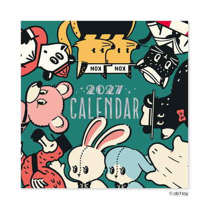 OB1TOY x Shinnippon Calendar - 2027 Mini Wall Calendar