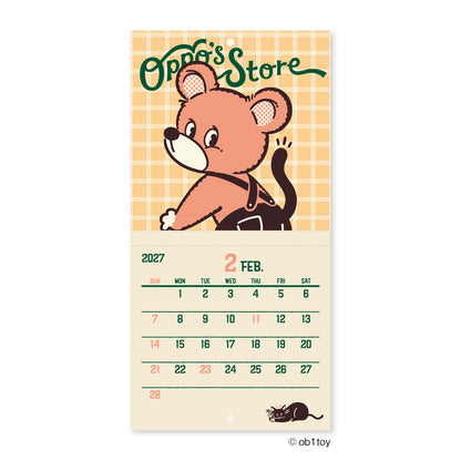 OB1TOY x Shinnippon Calendar - 2027 Mini Wall Calendar