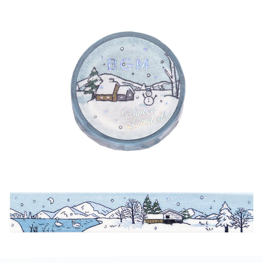 BGM Washi Tape - Winter Limited - Snow Lake Cabin