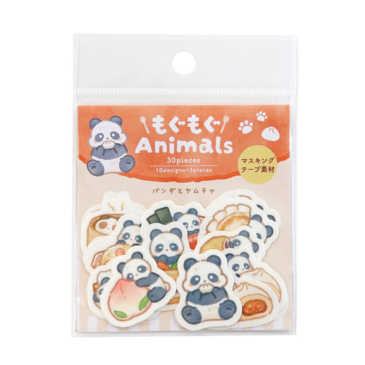SAIEN - Flake Stickers - Animals - Panda and Dumplings