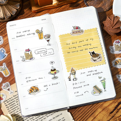 BGM Flake Stickers - Mini Animals - Cafe