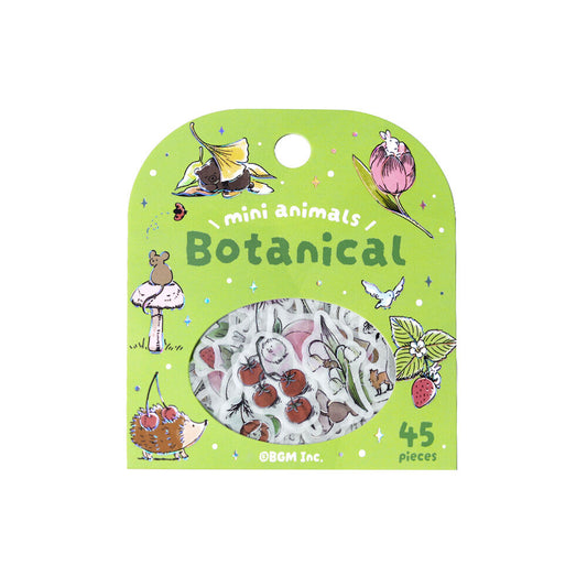 BGM Flake Stickers - Mini Animals - Botanical