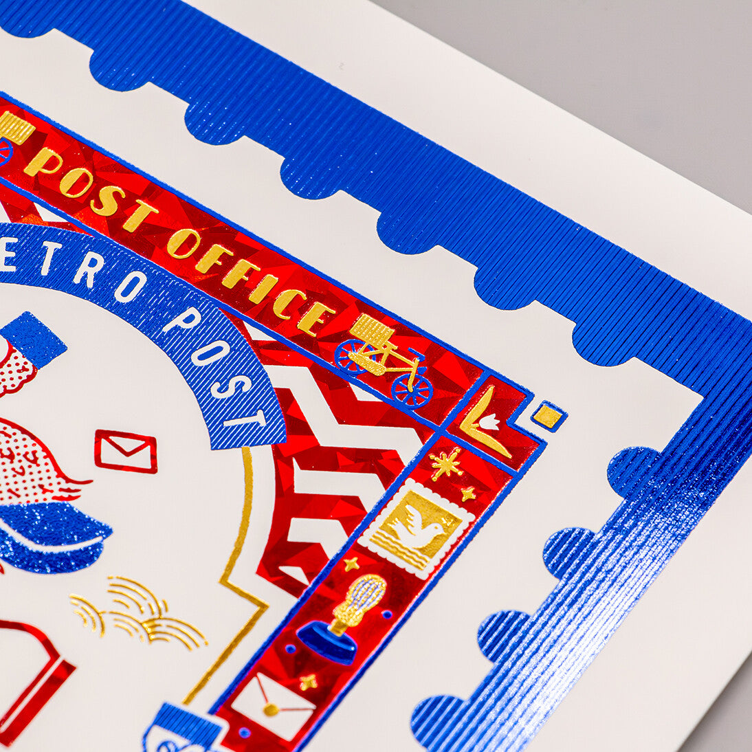 Rokkaku x OB1 - Foil-Stamped B6 Spiral Notebook - Retro Post Office